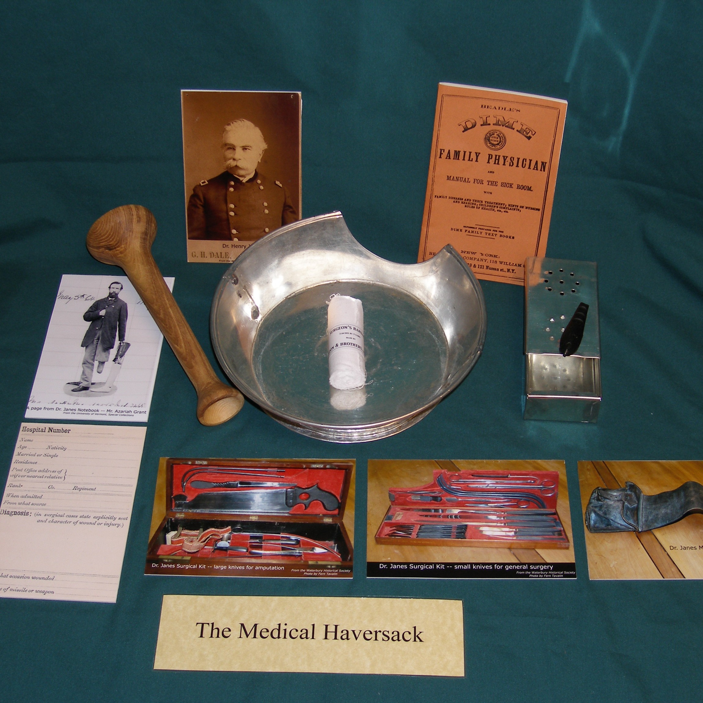 Items on a table from Civil War kit