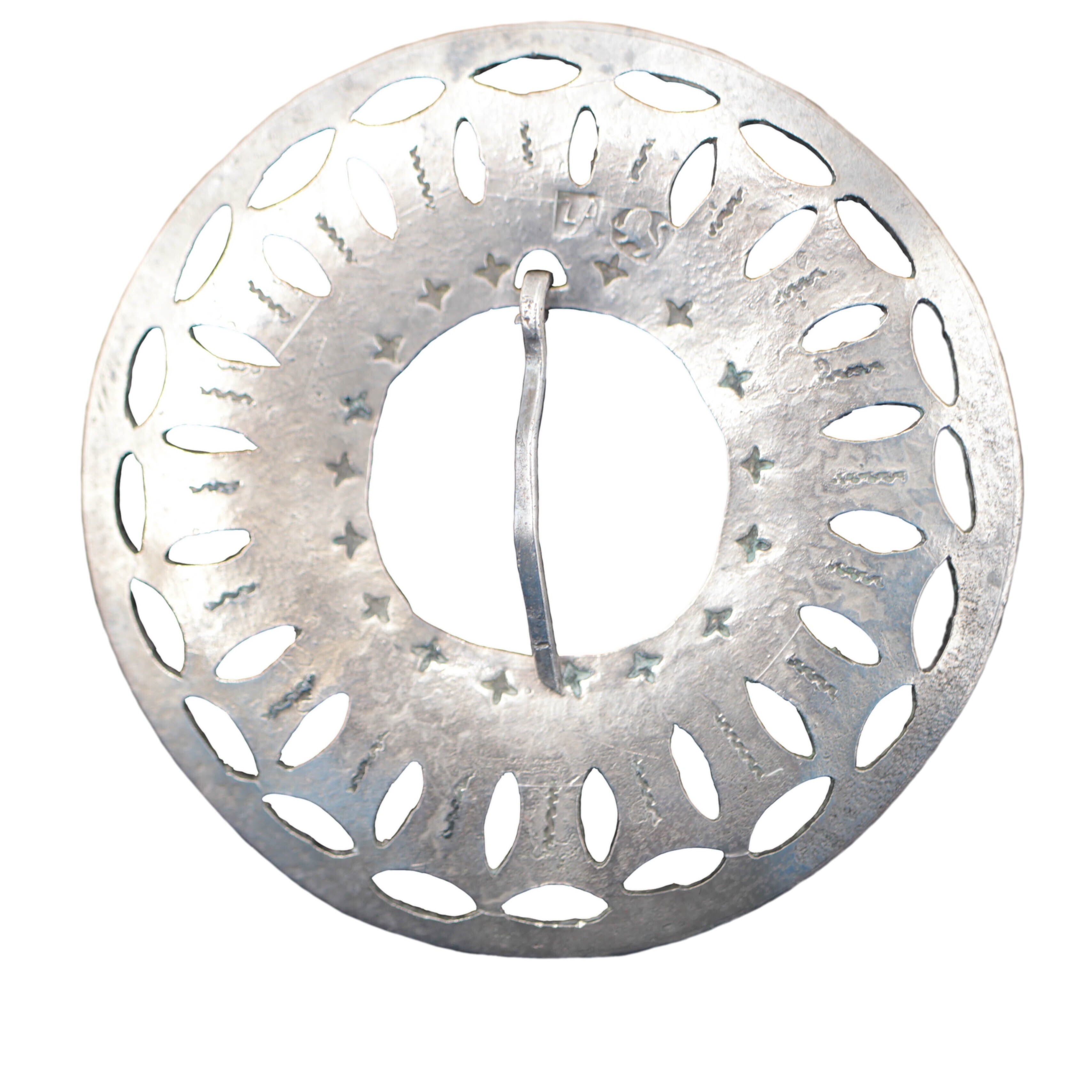 circular silver clasp