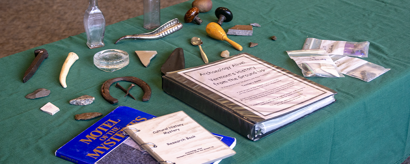 items from the Archaeology history lending kit