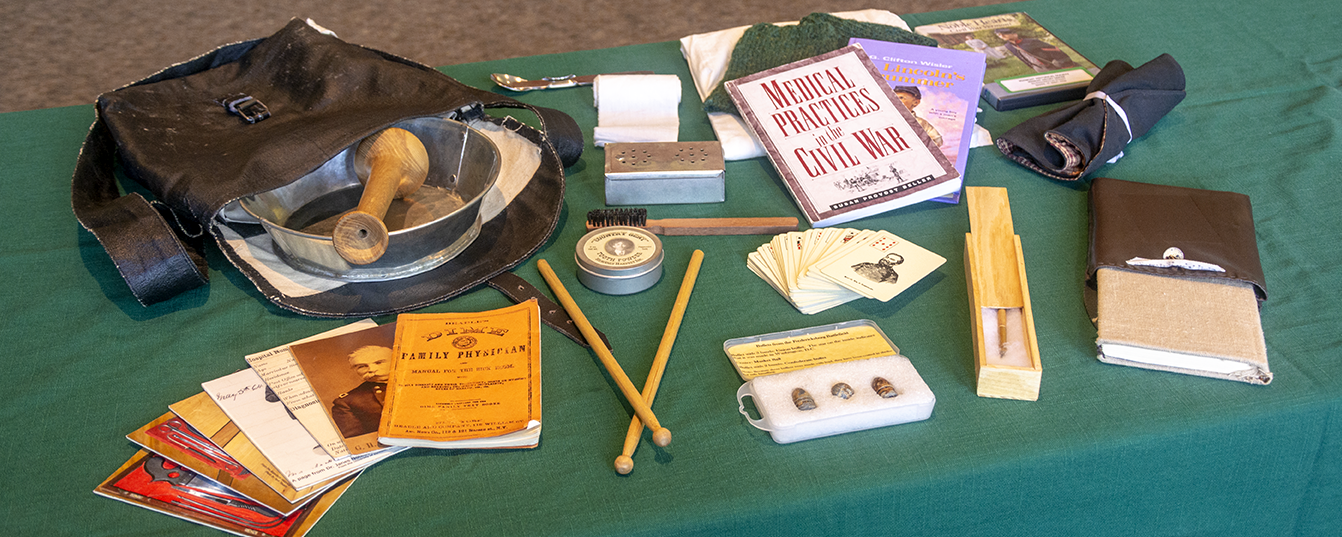 items from the Civil War history lending kit