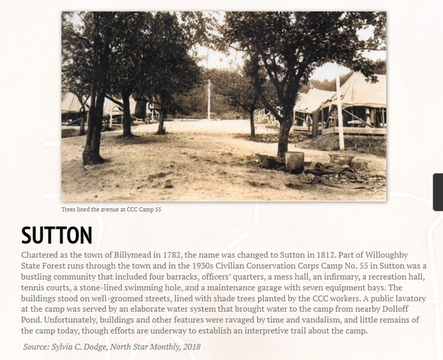paragraph on the town of Sutton with photo