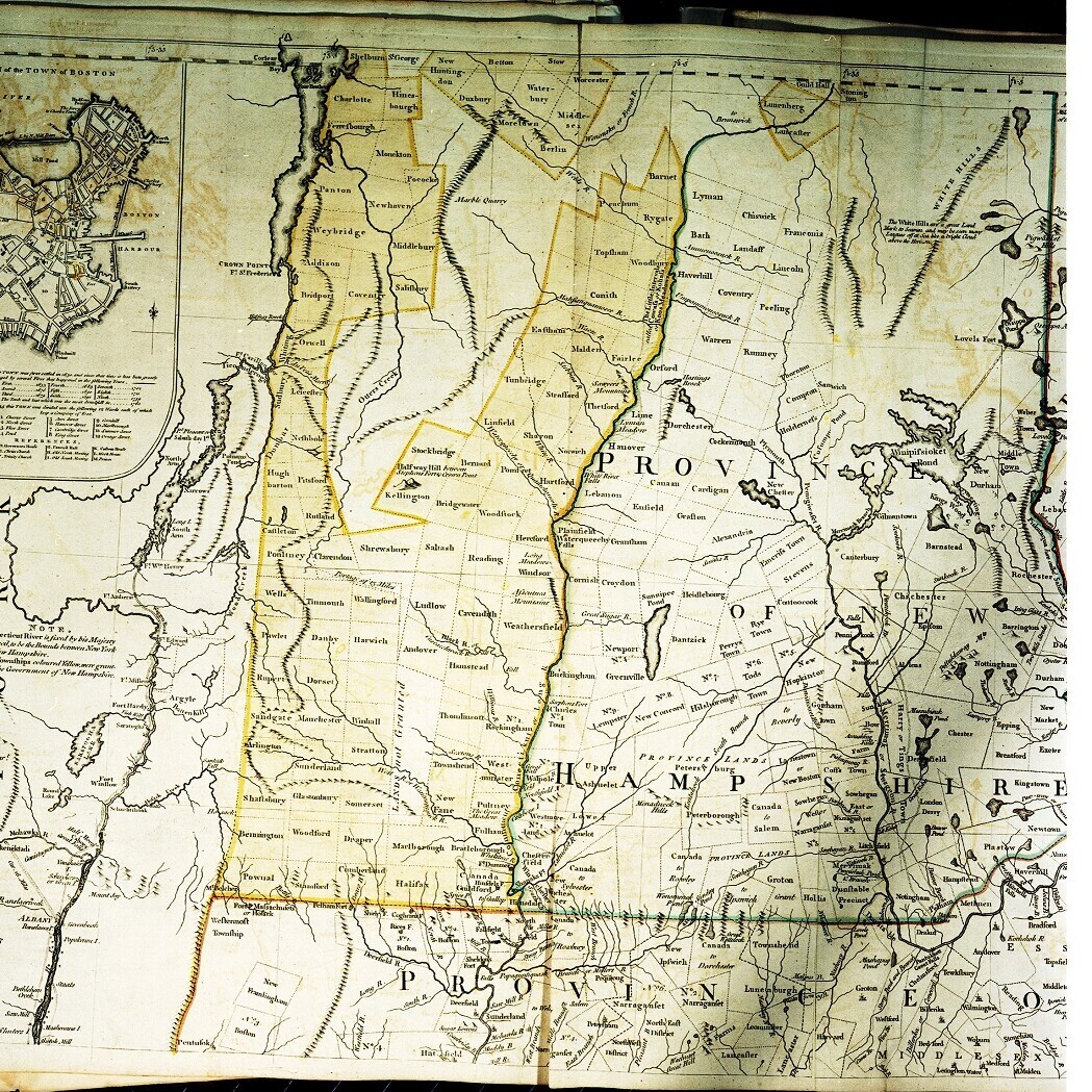 historic map of Vermont