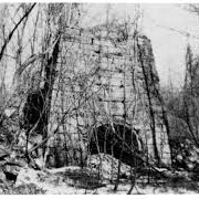 remains of stone furnace in Pittsford