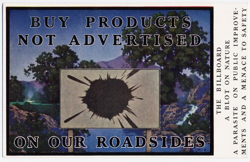 anti-billboard postcard