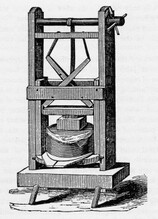 illustration of cheese press