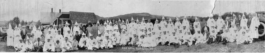 photo of large kkk rally in East Barre, VT