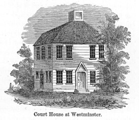 engraving of Westminster Courthouse