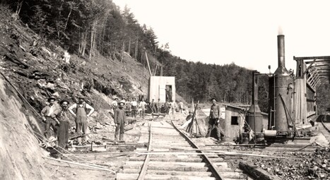old photo of railroad workers 