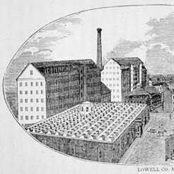 illustration of textile mill